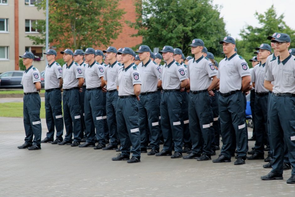 Lietuvos policijos mokykloje naujus mokslo metus pradėjo 129 kursantai