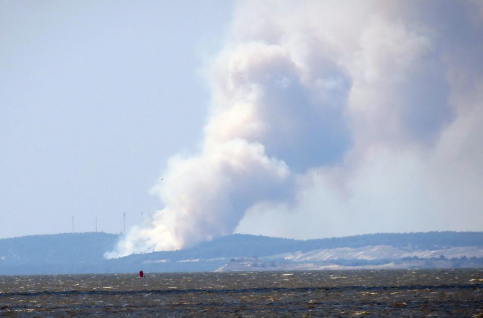 Rusiškoje Kuršių nerijoje kilo gaisras