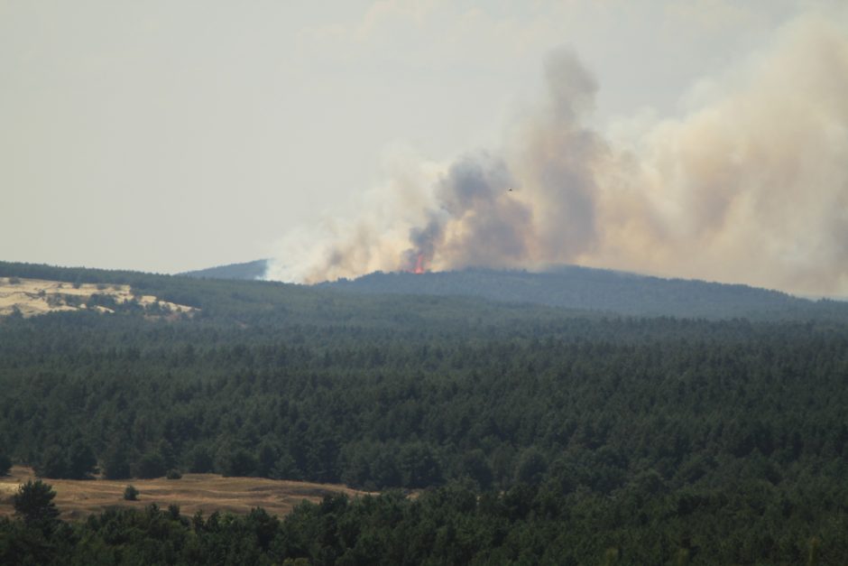 Rusiškoje Kuršių nerijoje kilo gaisras