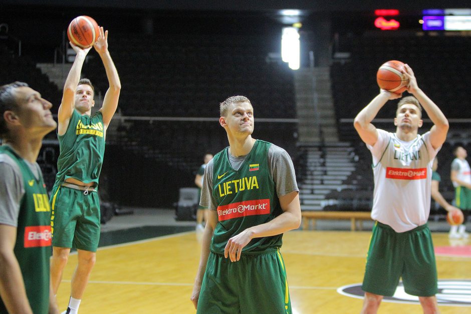 Lietuvos krepšininkų treniruotė „Žalgirio“ arenoje
