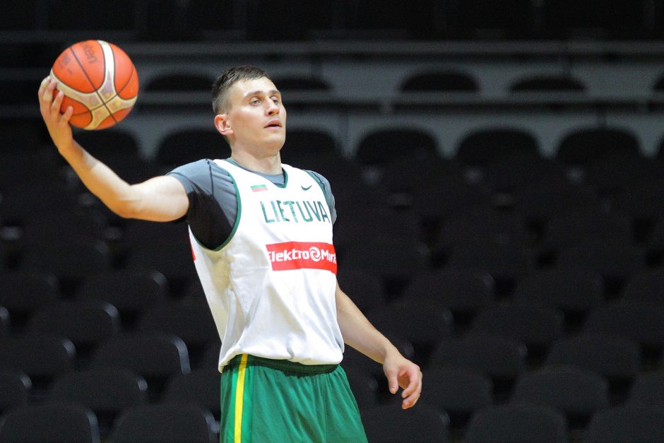 Lietuvos krepšininkų treniruotė „Žalgirio“ arenoje