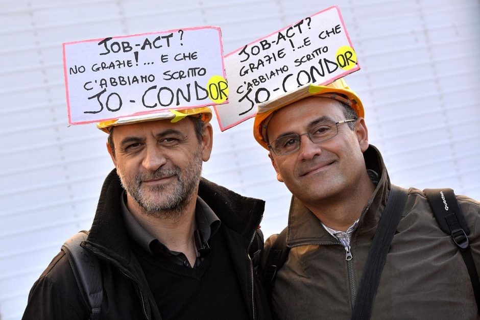 Dešimtys tūkstančių žmonių Romoje protestavo prieš planus reformuoti darbo rinką