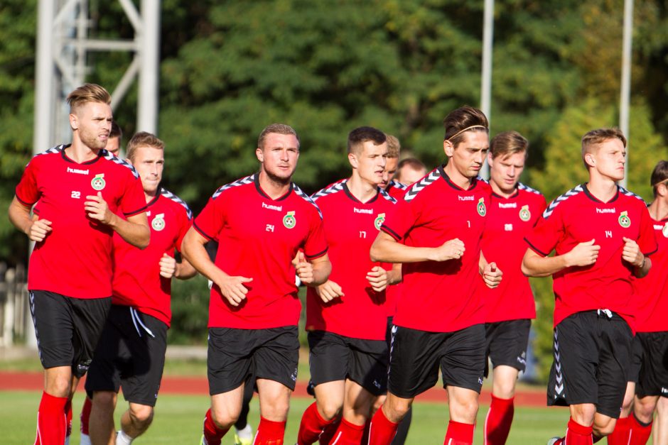 Lietuvos vyrų futbolo rinktinės treniruotė