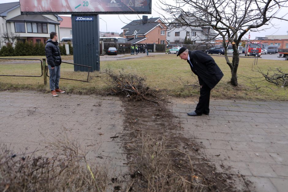 Uostamiestyje „Audi“ kirto žiedinę sankirtą ir rėžėsi į tvorą