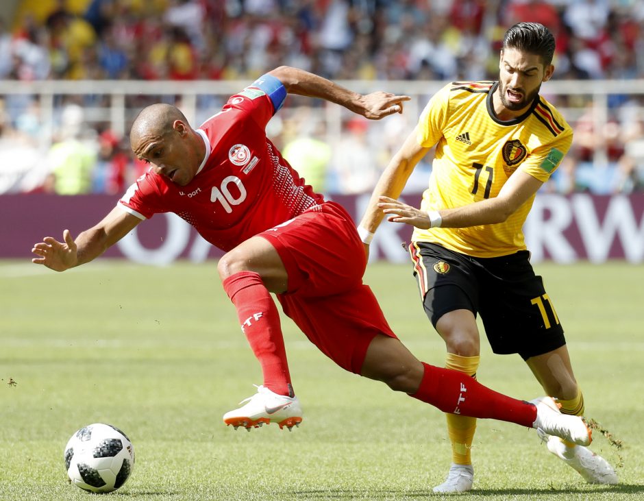 Belgijos futbolininkai užtikrintai pranoko Tunisą