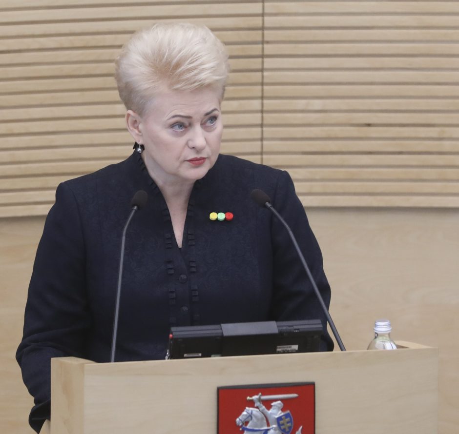Prezidentė: politinės korupcijos byla atskleidė „neregėtą Lietuvą“