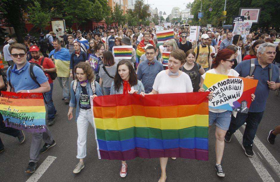 Per homoseksualų paradą Kijeve suimta dešimtys žmonių