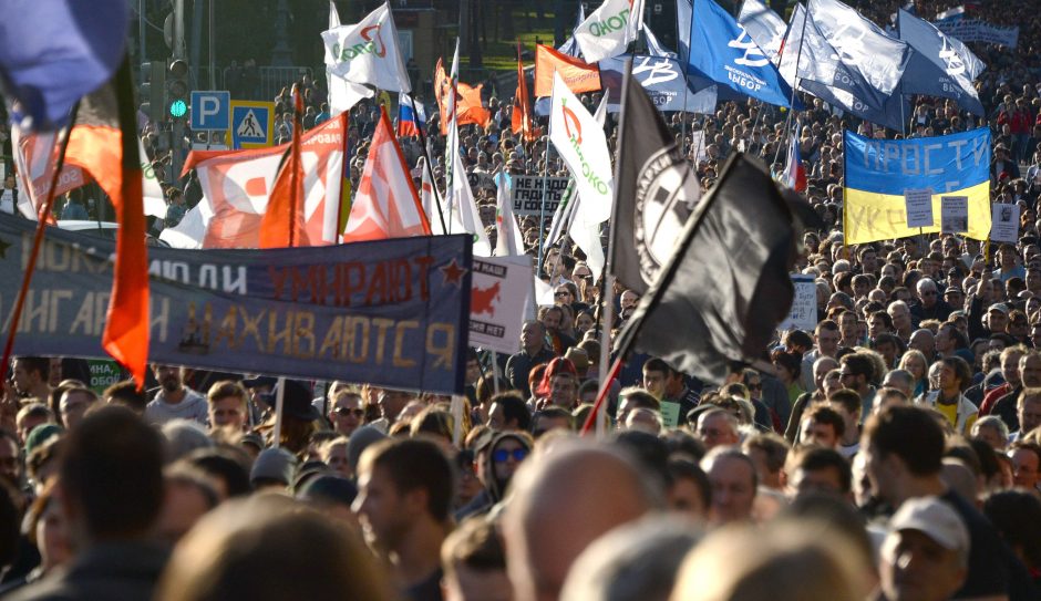 Maskvoje – tūkstantinė demonstracija prieš Kremliaus vaidmenį Ukrainoje