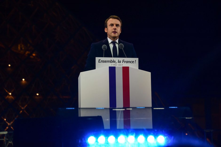 E. Macronas išrinktas Prancūzijos prezidentu