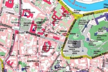 Londono parodoje populiariausi Vilniaus ir Kauno žemėlapiai