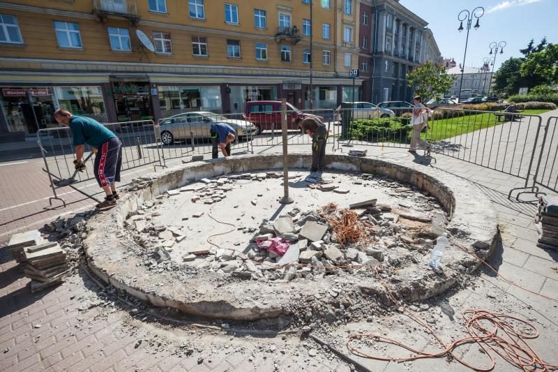 Prasidėjo Vokiečių gatvės fontano atnaujinimo darbai (foto)