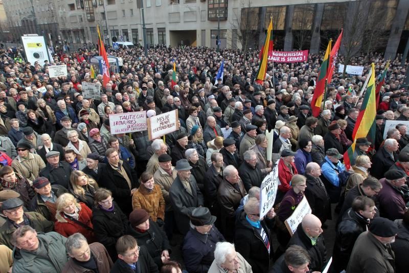 Mitinge prie Seimo – kaltinimai R.Palaičiui ir Prezidentei