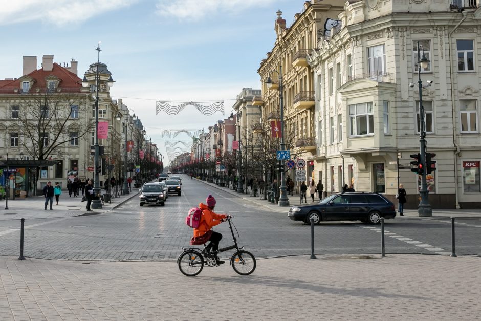 Specialūs detektoriai fiksuos dviračių srautus Vilniaus centre