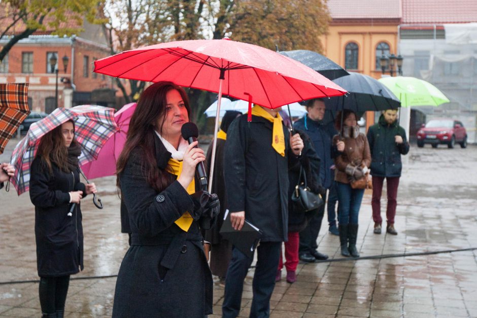 Rotušės aikštėje sužibo milžiniška širdis