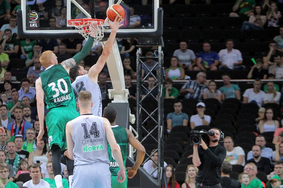 LKL finalas: „Žalgiris“ įveikė „Lietuvos rytą“ ir serijoje pirmauja 2:1