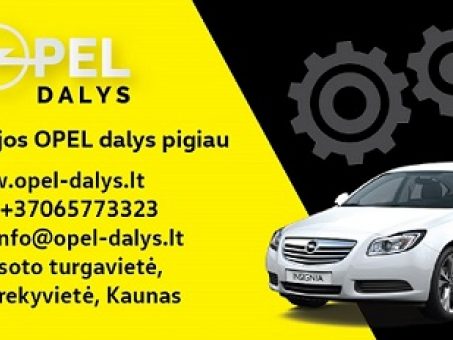 Skelbimas - Platus naujų Opel detalių pasirinkimas