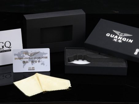 Skelbimas - GUANQIN patrauklus odiniu dirželiu 10ATM atsparumo vandeniui dėžutėje