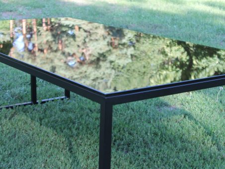 Skelbimas - Loft design mini valgomasis stalas su stiklu. 