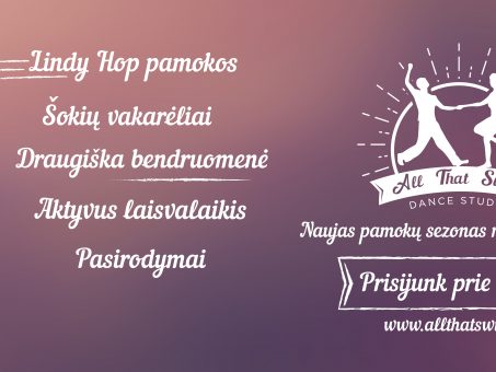 Skelbimas - Lindy hop šokių pamokos Kaune nuo 2018 rugsėjo 4 d.