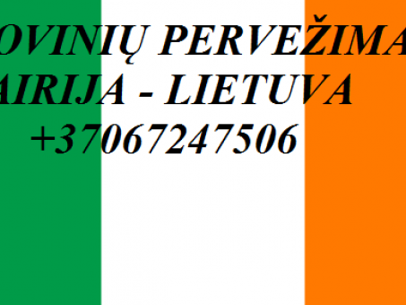 Skelbimas - Perkraustymo paslaugos AIRIJA-Lietuva-AIRIJA LT-IRL-LT