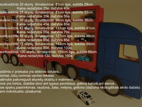 Skelbimas - Žaislų lentyna - "Sunkvežimis"