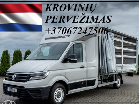 Skelbimas - Krovinių Pervežimas tentiniu mikroautobusiuku Lietuva – Olandija 