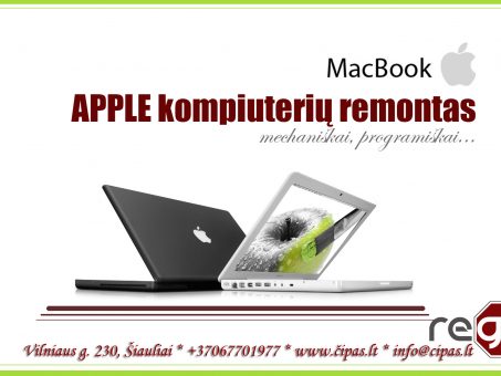 Skelbimas - Apple nešiojamų, stacionarių kompiuterių, telefonų remontas, Šiauliai