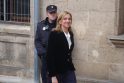 Ispanijos princesė Cristina atvyksta į teismą.