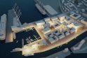 Perspektyvos: dešinėje Danės upės pusėje planuojamas ištisas verslo pastatų kvartalas su nauju kruizinio terminalo pirsu ir pramoginių laivų prieplauka.