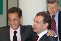 Bičiuliai: N.Sarkozy (kairėje) ir D.Medvedevas susitinka jau ne pirmą kartą.