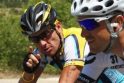 Ambicijos: T.Vaitkaus komandos draugas L.Armstrongas (kairėje) kupinas ryžto aštuntą kartą laimėti &quot;Tour de France&quot;.