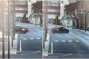 Panevėžyje vairuotojas nesuvaldė automobilio: atsitrenkęs į medį skubiai pasišalino (vaizdo įrašas)
