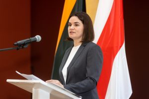S. Cichanouskaja: už Ukrainą besikaunantys baltarusiai žino, kad kova lems Europos likimą
