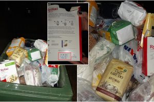 Sargėniškiai pasipiktinę: suaukoti maisto produktai atsidūrė šiukšlių konteineryje