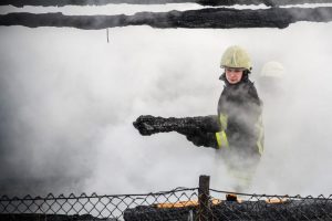 Trakų rajone degė trys ūkiniai pastatai