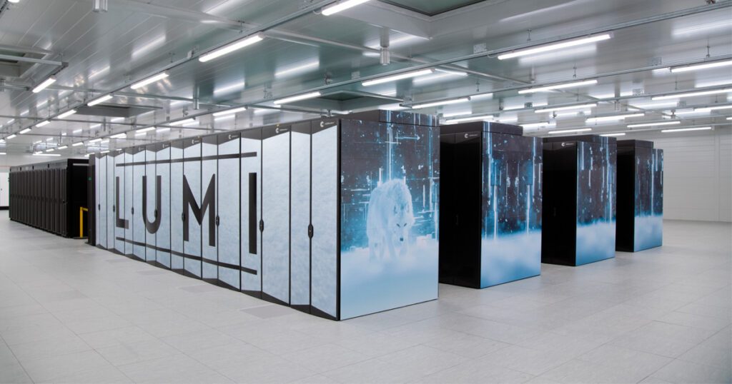Europas raskeste superdatamaskin, LUMI, starter sin virksomhet i Finland