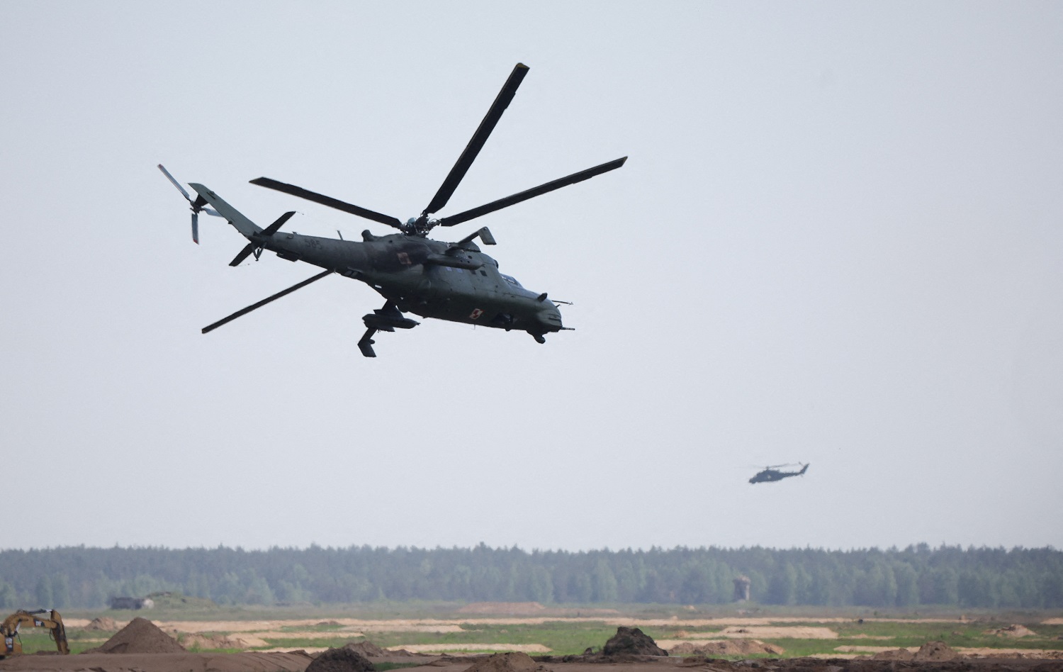Obserwatorzy: Helikopter rzeczywiście przekroczył granicę polsko-białoruską, ale nie jest jasne, kto był jego właścicielem.