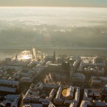 Žieminis Kaunas: Nerį jau griebia ledo gniaužtai