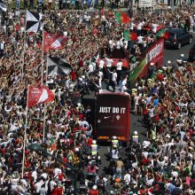 Tūkstančiai portugalų pasitiko „Euro 2016“ čempionus