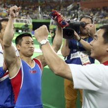 Šiaurės Korėjos vadui auksą veš olimpinis gimnastikos čempionas