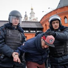 Maskvoje sulaikyta apie 500 žmonių, nubaustas A. Navalnas 