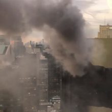 D. Trumpo dangoraižyje Niujorke kilo gaisras