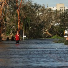 Susilpnėjusi „Irma“ kelia rekordinį potvynį Džeksonvilyje