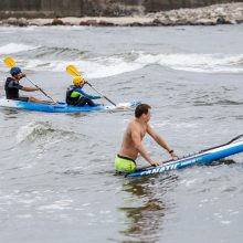 Prie šiaurinio molo – vandens sporto pamokos ir linksmybės