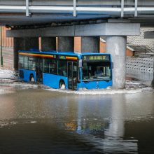 Klaipėdoje per valandą iškrito trečdalis mėnesio kritulių normos