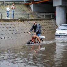 Klaipėdoje per valandą iškrito trečdalis mėnesio kritulių normos