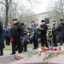 Veteranai minėjo raudonosios armijos įžengimo į Klaipėdą metinės