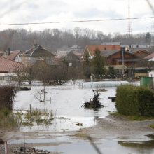 Purmaliuose vanduo tuoj sieks namų stogus