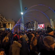 Uostamiestyje sužibo unikali Kalėdų eglutė