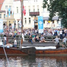 Uostamiestis pasitiko istorinių laivų flotilę